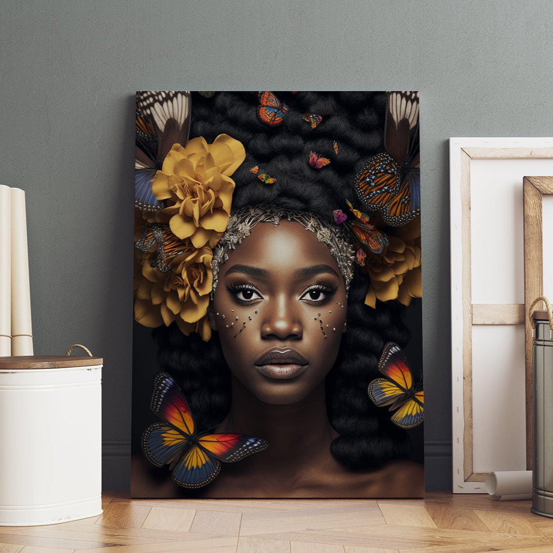 butterfly black girl - Decoarts.ma