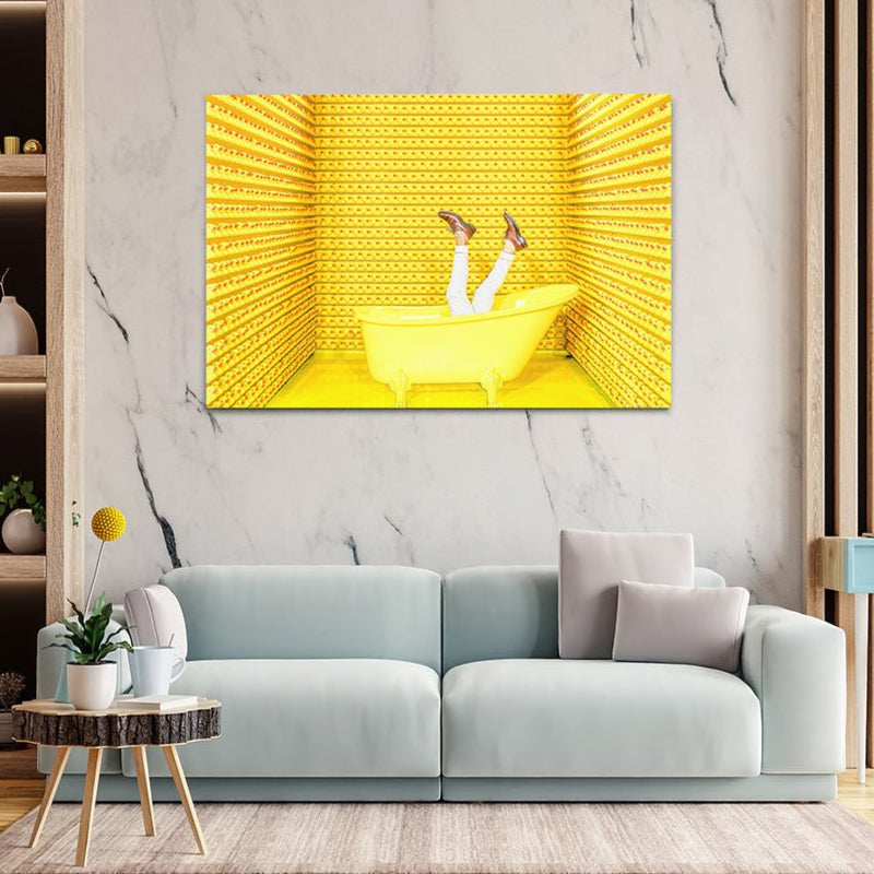 Yellow bathub - Decoarts.ma