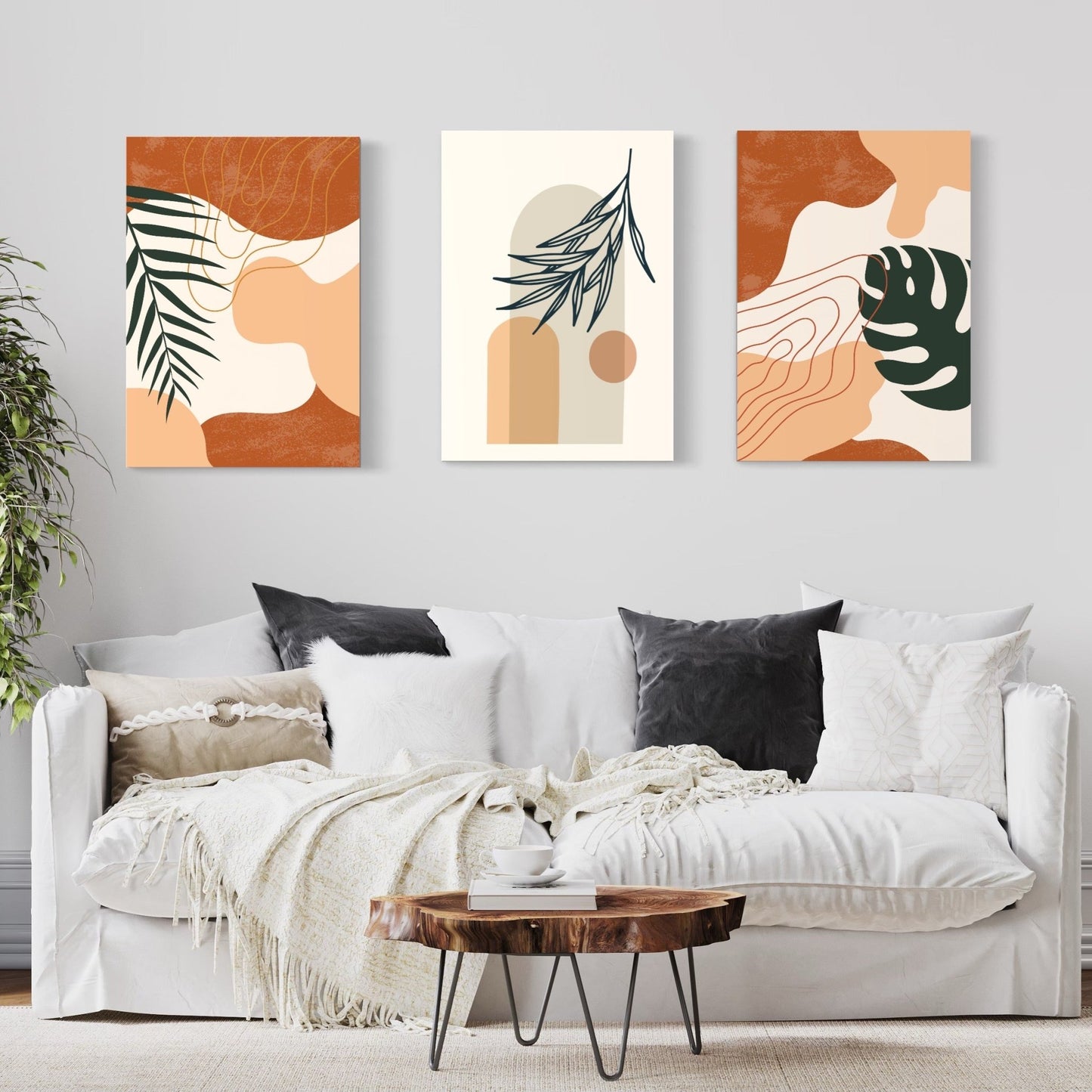 3 tableaux nature - Decoarts.ma