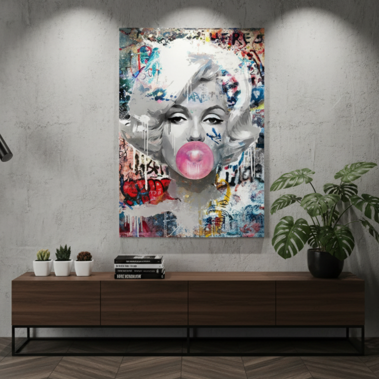 Tableau Marylin Monroe Bubble gum