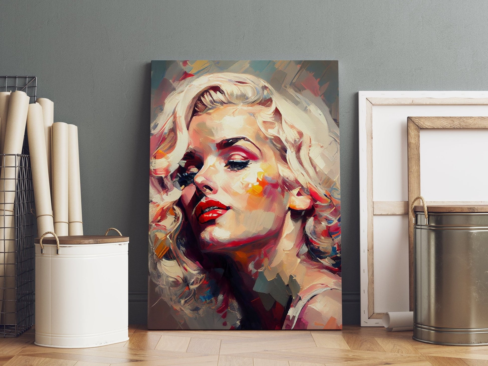 Marilyn monroe peinture smile - Decoarts.ma