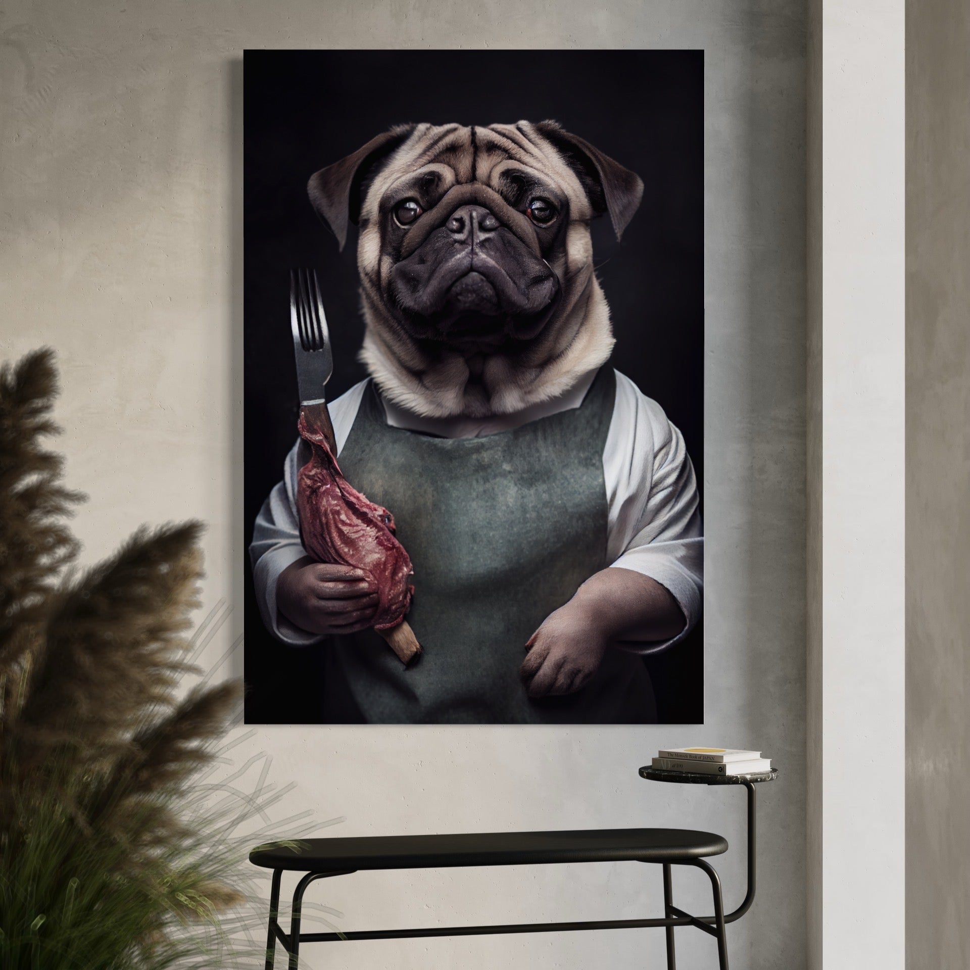 the butcher pug dog - Decoarts.ma