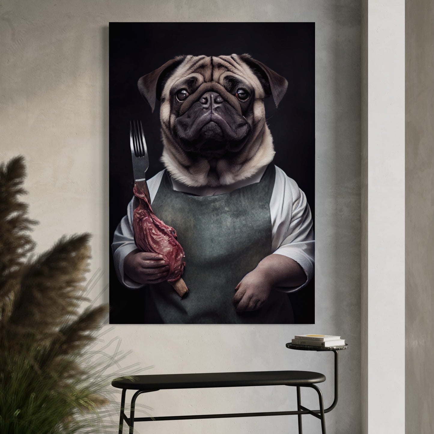 the butcher pug dog